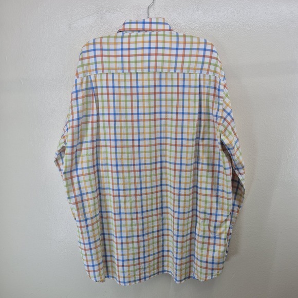 Paul & Shark Yachting Button Down Shirt Men's XL Check Plaid Made in Italy - Picture 4 of 10